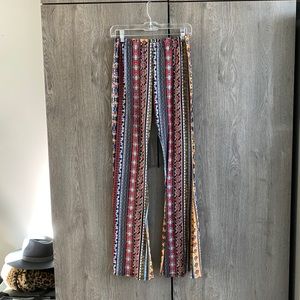 Bellbottom leggings hippie boho hamsa mandala